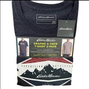Eddie Bauer Blue Gray Short Sleeve Tee Size XXL NWT